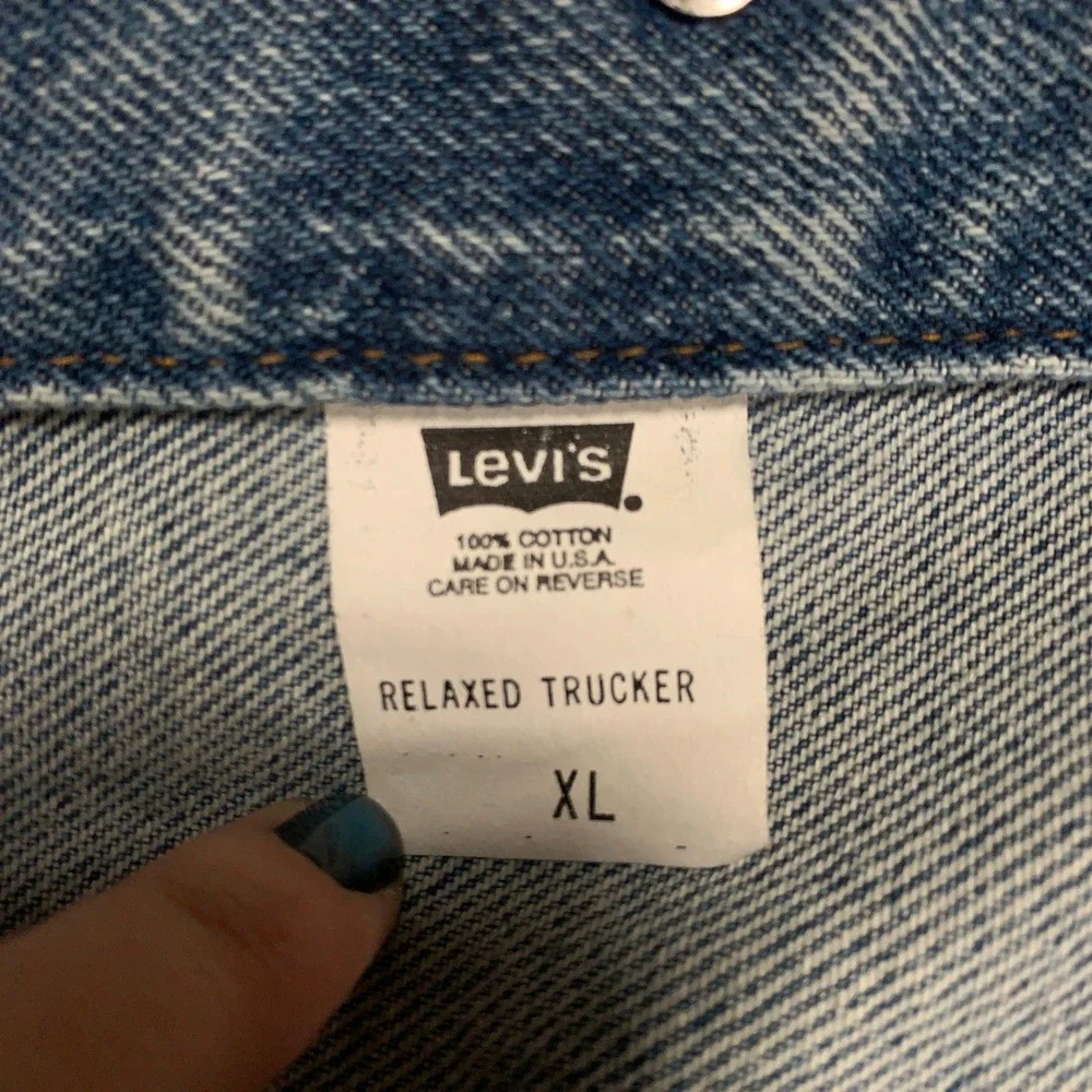 Vintage Levi's Relaxed Trucker Jacket Mens XL Blue Denim USA 80s 90s 70507-0389